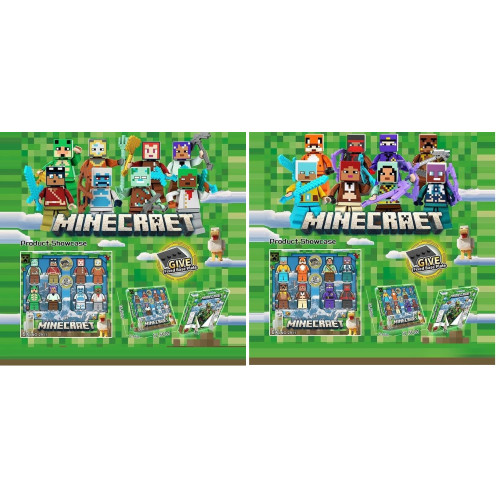 Герої Майнкрафт 2911-1/2/3 Minecraft 4,5см,набір 8в1,кор-ка 17,5х16,5см