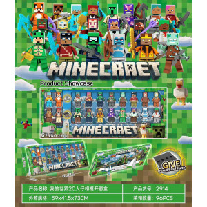 Герої Майнкрафт 2914 Minecraft 4,5см,набір 20в1,кор-ка 41х16х2см
