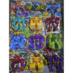 Трансформер 24-498/779-50 набор 9в1 Робот 15х8см лист/ціна за 1 шт ПРОДАЖ КРАТНО 3ШТ
