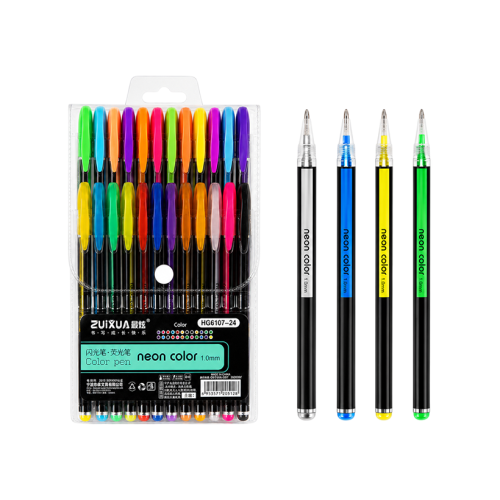 Ручка Гелева 24 шт Neon color 107-24