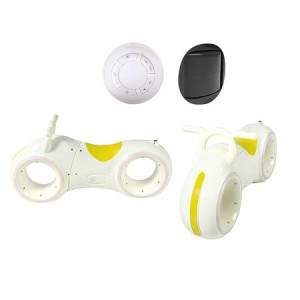 Біговел  White 0020-GS Yellow/Жовтий/обід ПЛАСТИК 82х39х10.5см/Світло LED 7кольор 4 режими/Bluetooth