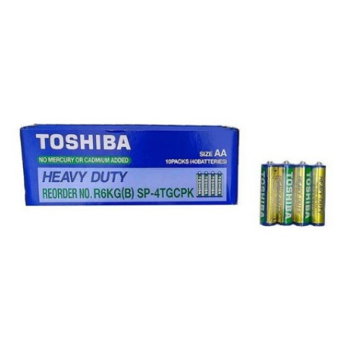 Батарейки TOSHIBA СОЛЬОВІ Пальчикові R-6 кор-ка (40шт/уп) СИНЯЯ China