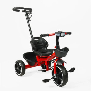 Велосипед Гном 8216-39 Best Trike Триколісний/Червоний/звук/Батьківська ручка/колеса Гума
