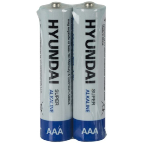 Батарейки Hyundai ALKALINE Мініпальчик LR-03 спайка 2в1