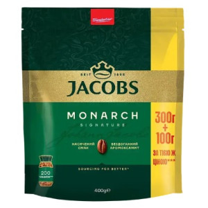 Кава розчинна Jacobs Monarch, 400 г (сублімована, у пачці)