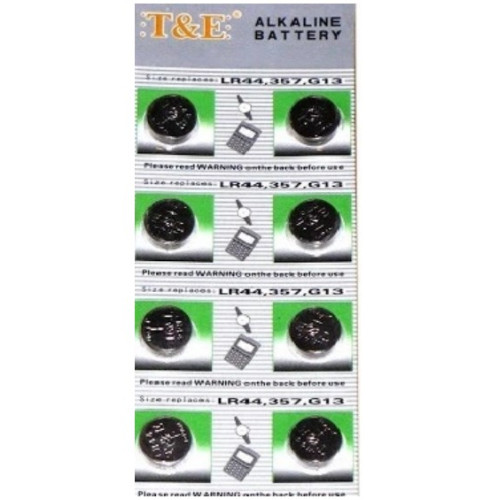 Батарейки T&E Таблетка АG13(LR 44) лист 10в1
