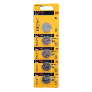 Батарейки Kodak Таблетка Lithium СR-2032 (3 V) Лист 5в1
