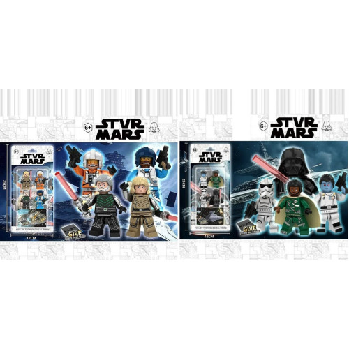 Герої Зоряних війн 2921/2924 Star Wars 4см 4в1 Лист 25х12,2см