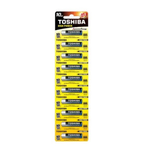 Батарейки TOSHIBA ALKALINE Мініпальчикові LR-03 ШТУЧНО Лист 10в1