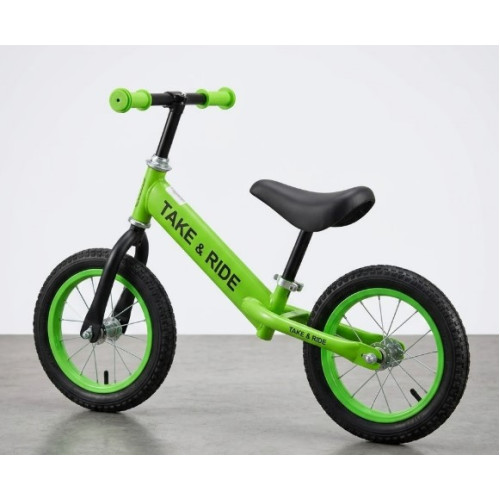 Біговел Теke&Ride 12 № 222 ЗЕЛЕНИЙ Сlassic,надувні колеса