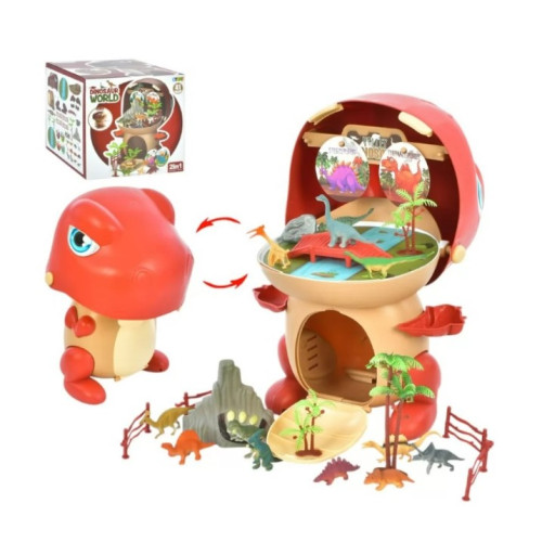 Конструктор Динозавр Сер 1368А08 Dino World 41дет,12динозаврів, аксесуари, кор-ка 28х26х22см