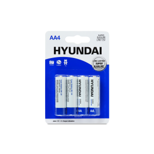 Батарейки Hyundai ALKALINE Пальчикові LR-06 Лист 4в1