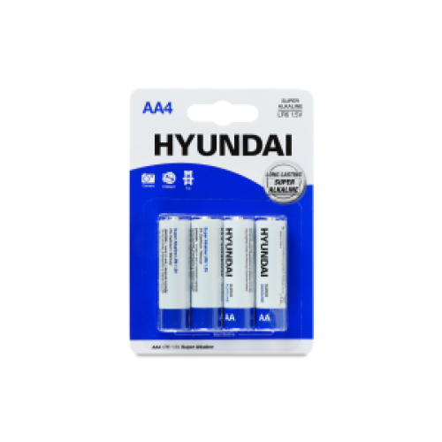 Батарейки Hyundai ALKALINE Пальчикові LR-06 Лист 4в1