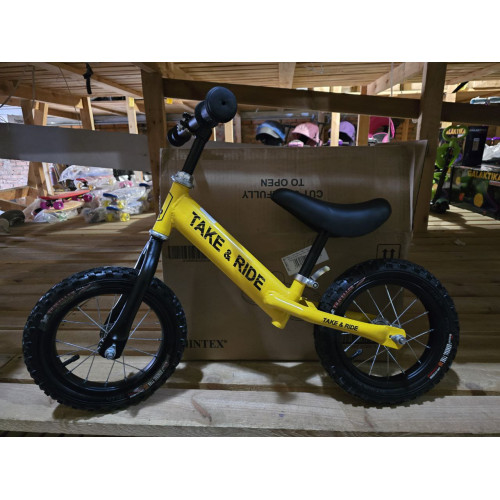 Біговел Теke&Ride 12 № 222 ЖОВТИЙ Сlassic,надувні колеса